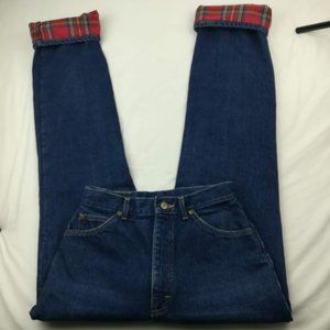 Vintage LL Bean Sz 10 26x34 Flannel Lined Jeans